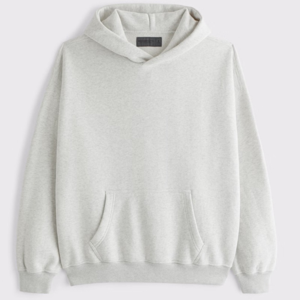 Abercrombie Fitch essential popover hoodie Size: M color: Light Heather Gray nwt